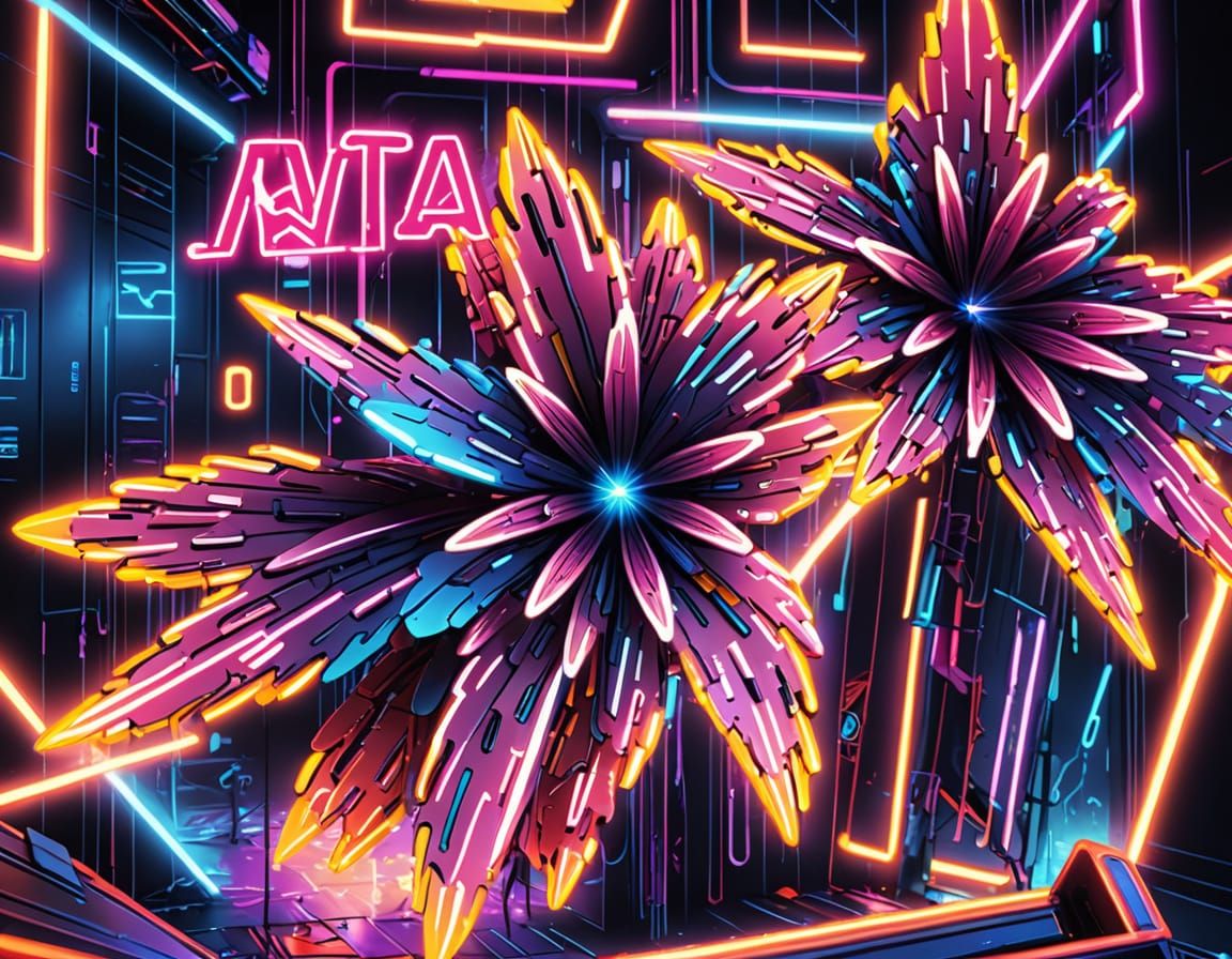 Cinematic Masterpiece in Vibrant Neon Hues
