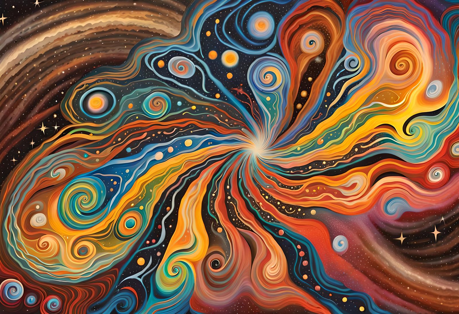 Aboriginal Rock Art of Interstellar Vortex with Stars