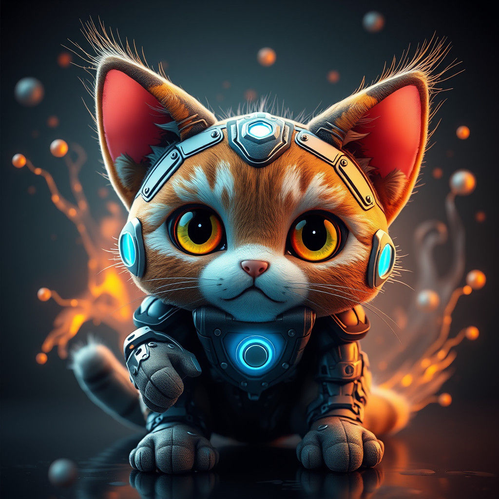 Borg Kitty: Detailed Matte Painting in 8K