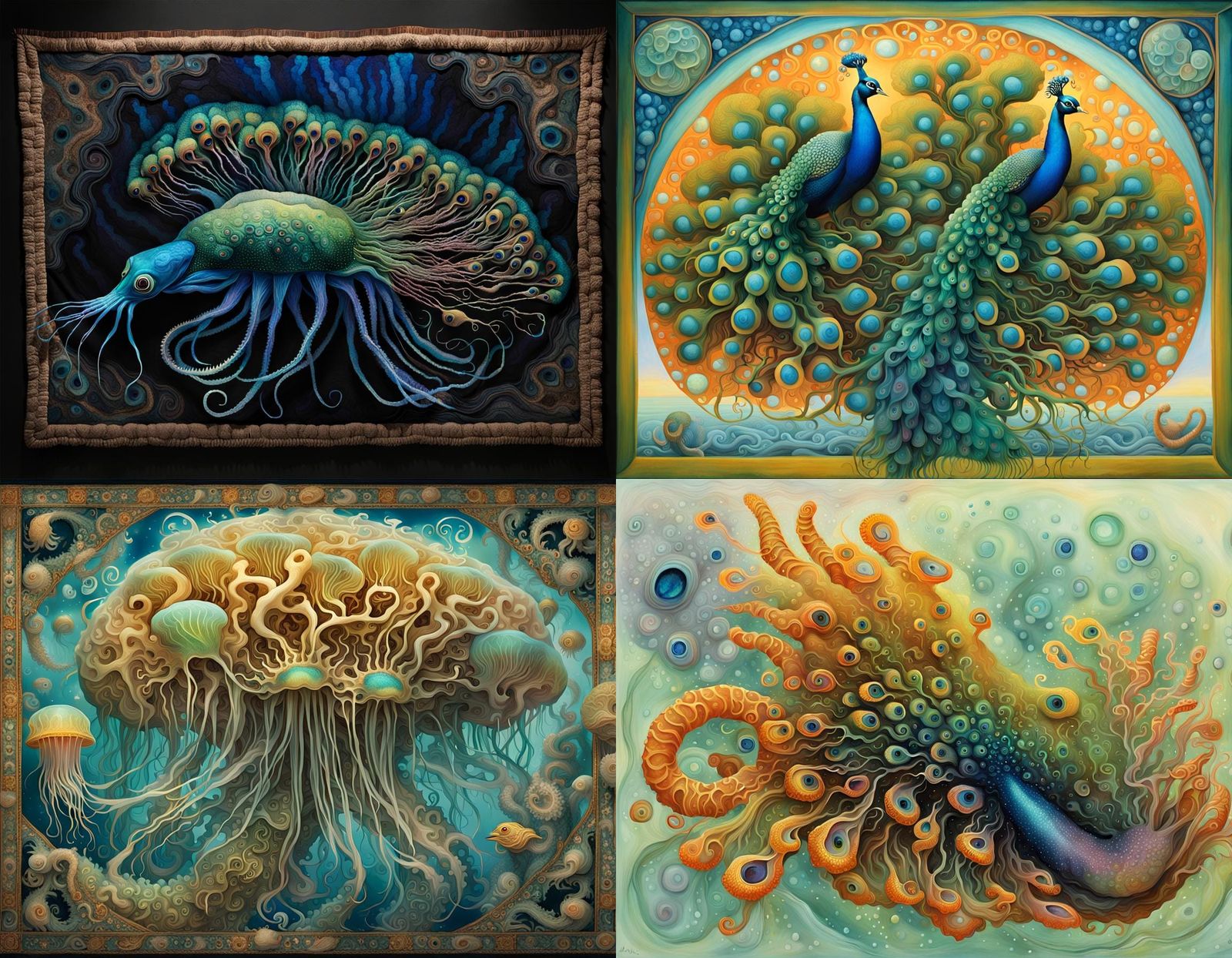 Surreal Monstrous Hybrid Inspired by Dali and Lippi