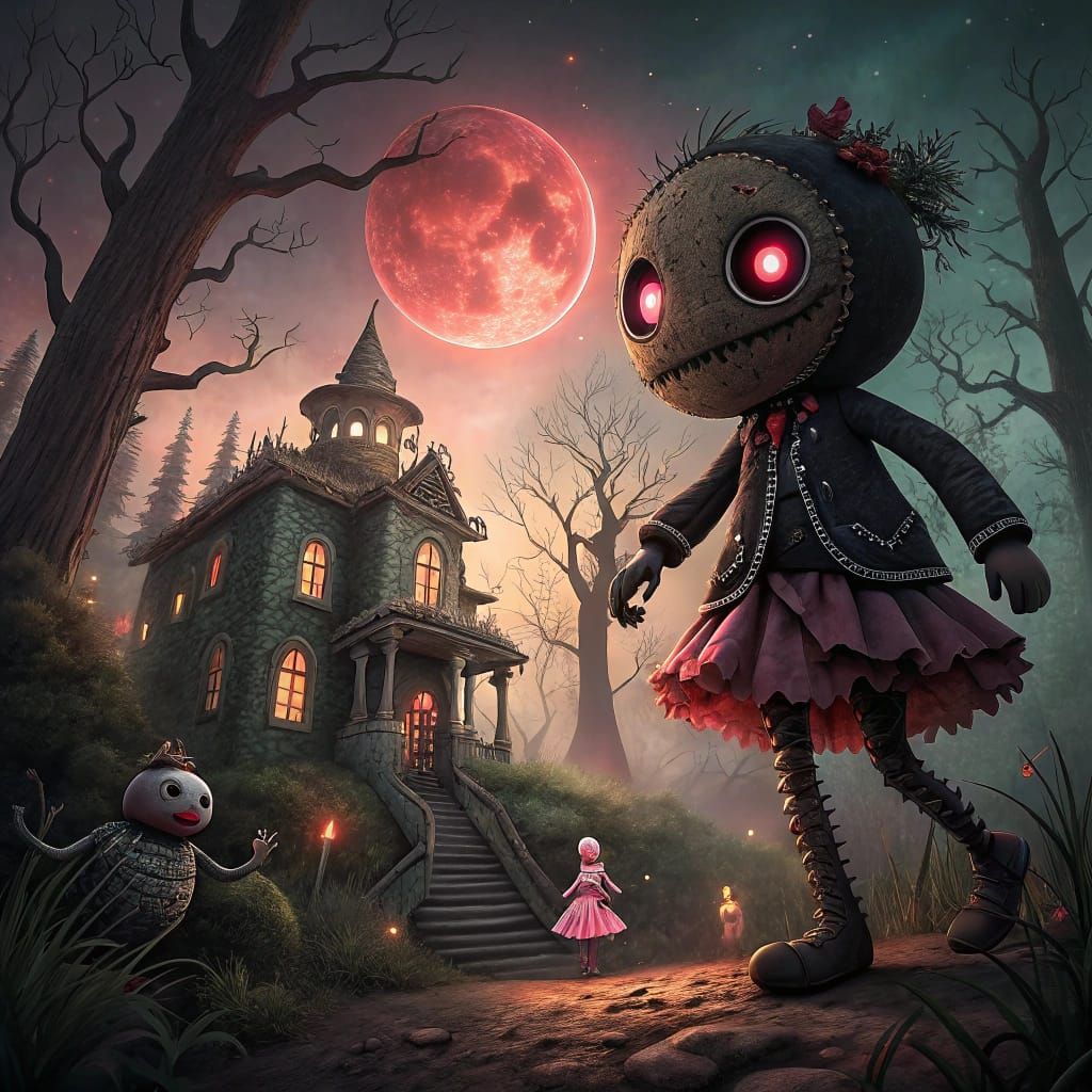 Eerie Voodoo Doll Stomps Through Twisted Forest