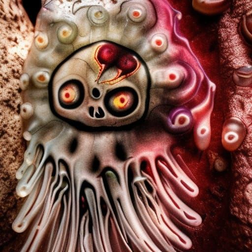 Prehistoric Cave Art: Vampire, Jellyfish, Calavera