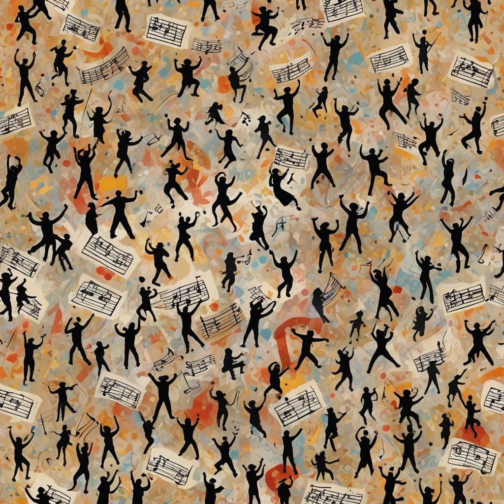 Surrealist Book with Dancing Figures in Impressionist Style