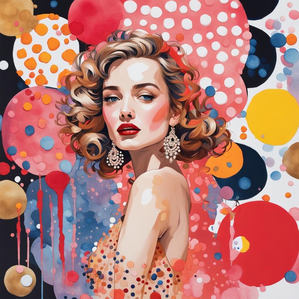 Vibrant Polka Dot Pride Celebration in Pop Art Style