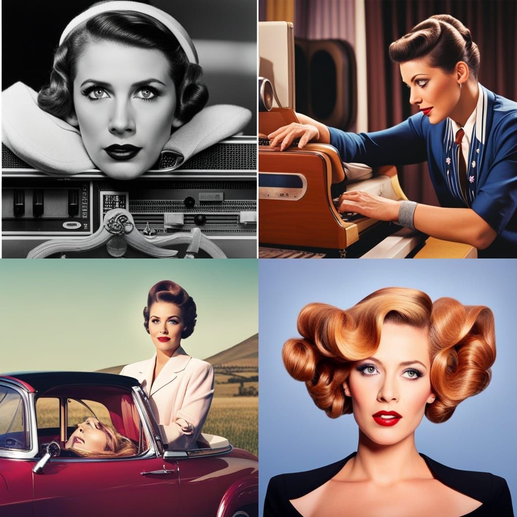 Retro 1950s Computer in 'Hello Tomorrow' Style