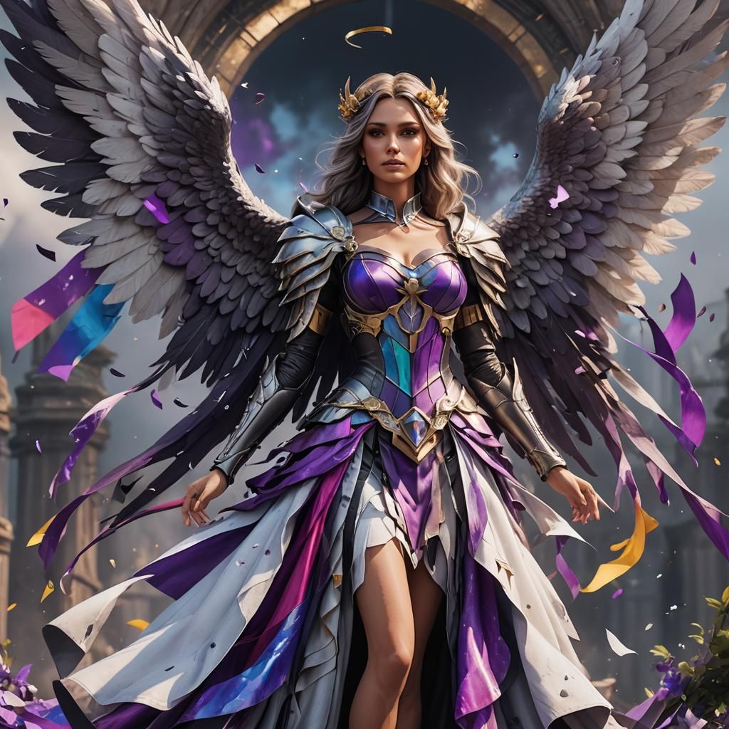 Asexual Fantasy Angel in Detailed Matte Painting