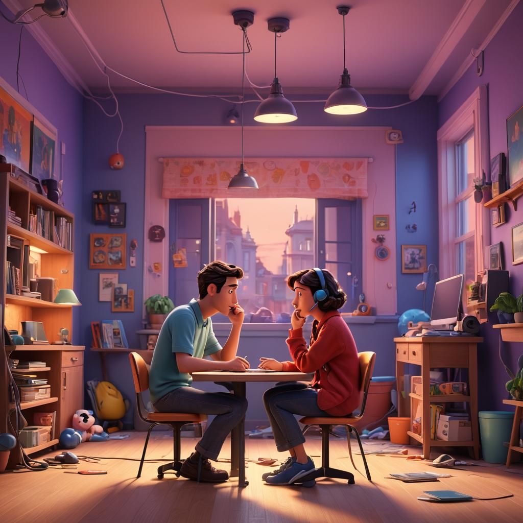 Long Distance Love: A Pixar-Style 3D Render