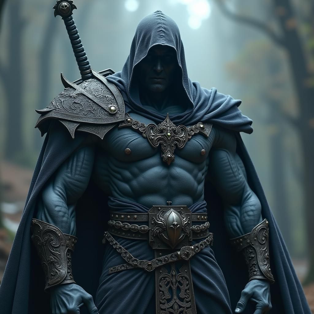 Brooding Goliath Warrior in Shadow