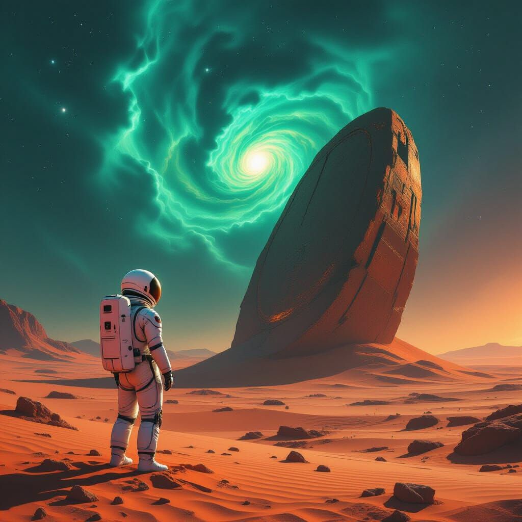 Astronaut Discovers Ancient Alien Artifact on Desolate Plane...