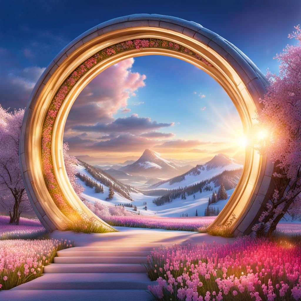 Portal to a Spring Flower World
