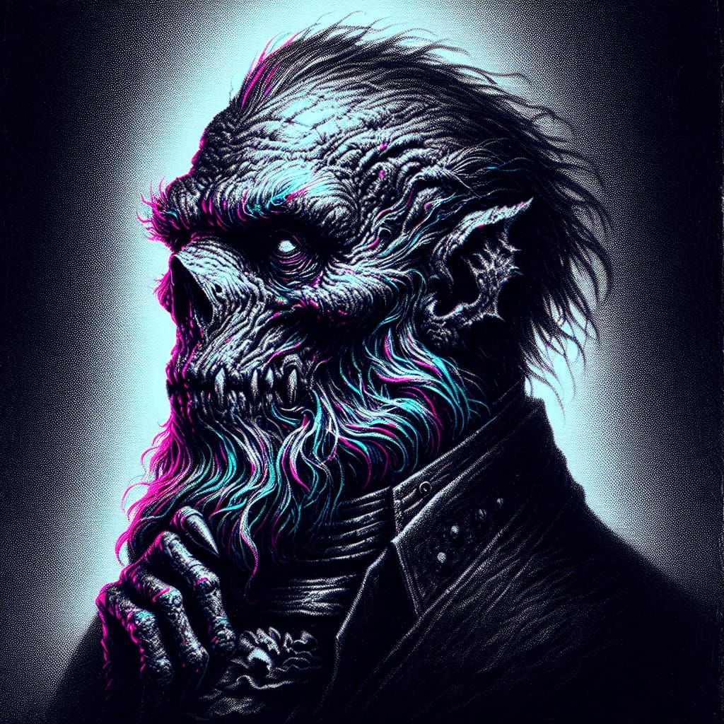 Dark Lord of Porcine Territories in Victorian Style