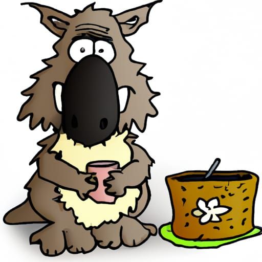 Rupert the Bunyip Enjoys Afternoon Tea