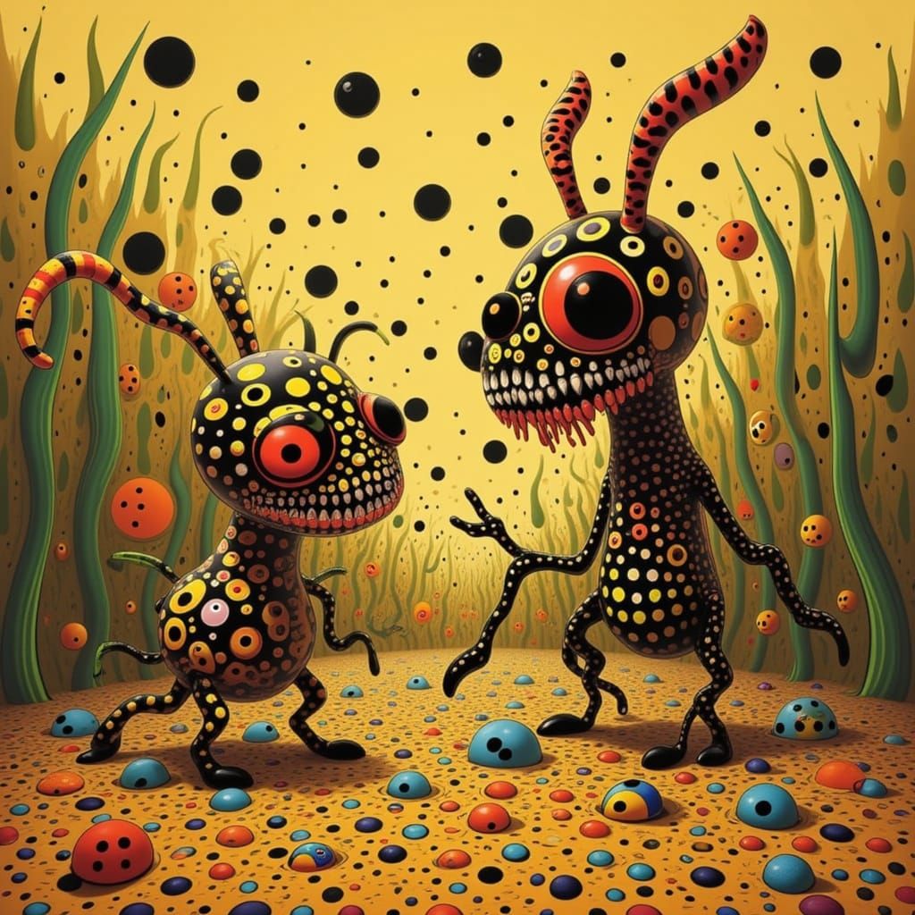 Ant Battle in Sugar Cane Factory with High Contrast