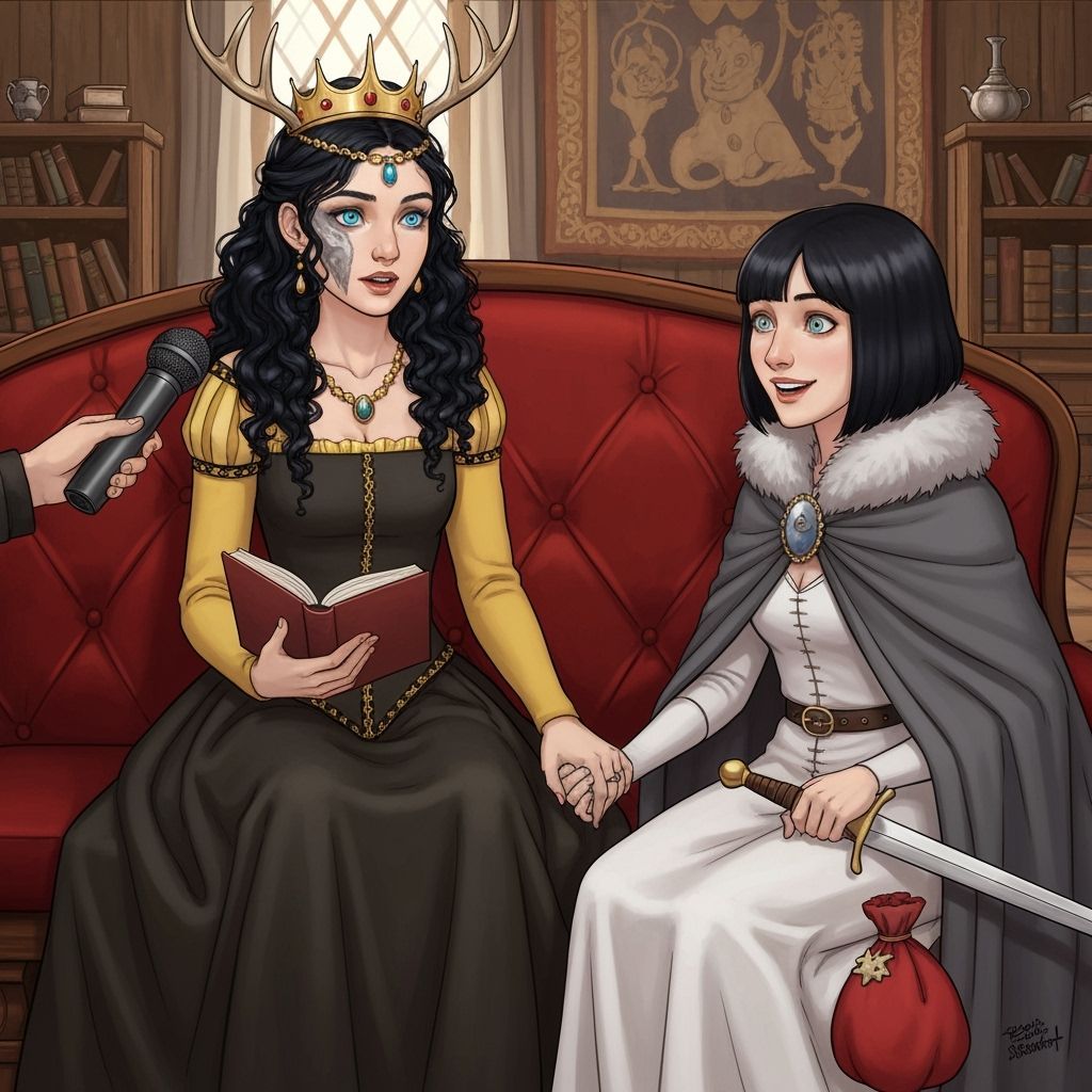 Queen with Greyscale and Antlered Crown Answers Questions