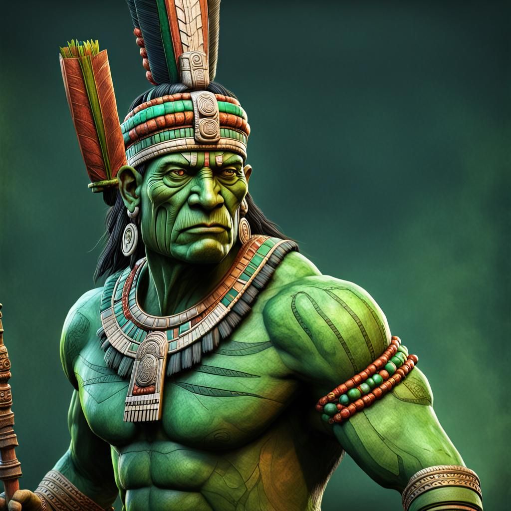 Inca God of Death in Hyperrealistic 3D Render