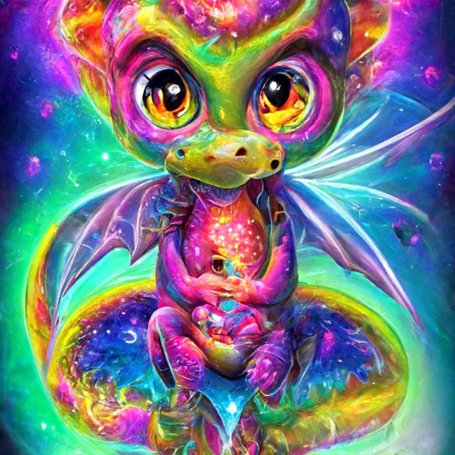 Adorable baby dragon