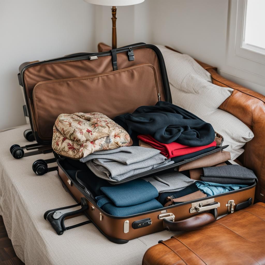 Suitcase Packing: Travel Preparation Visual