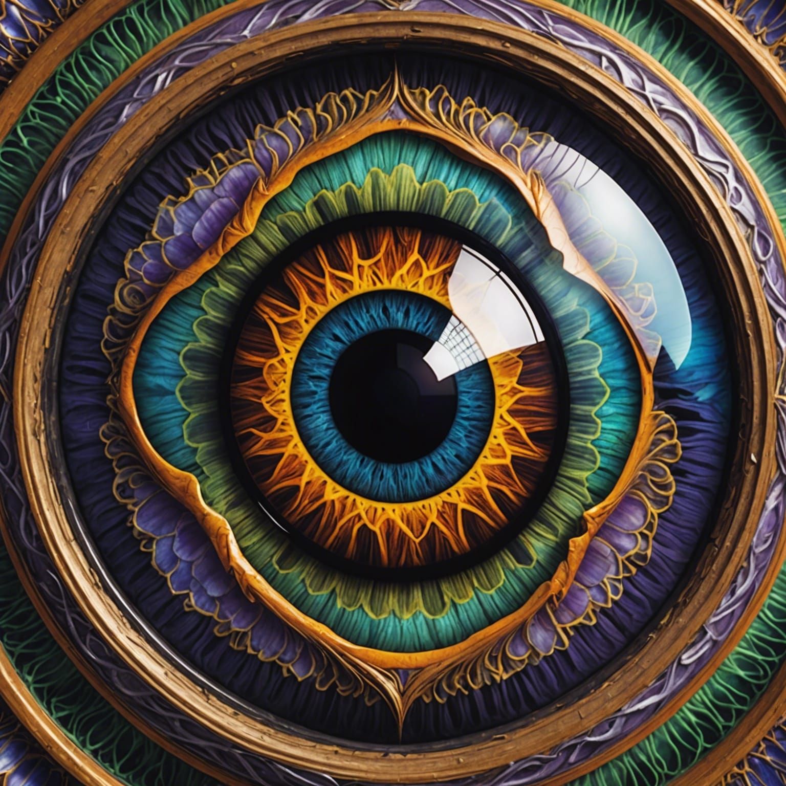 Detailed View of a Human Eye