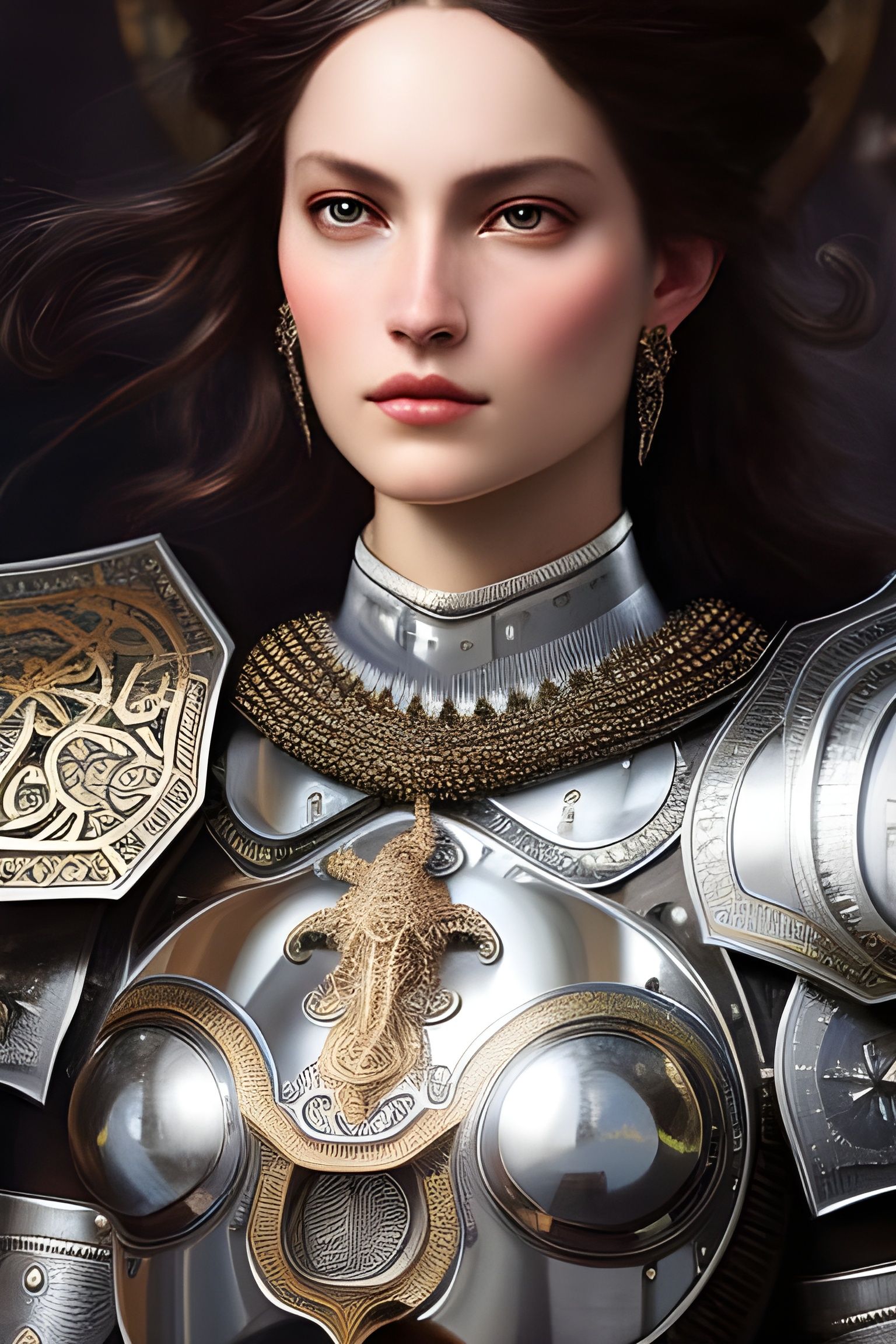 Beautiful Knight in Ornate Octopus Armor