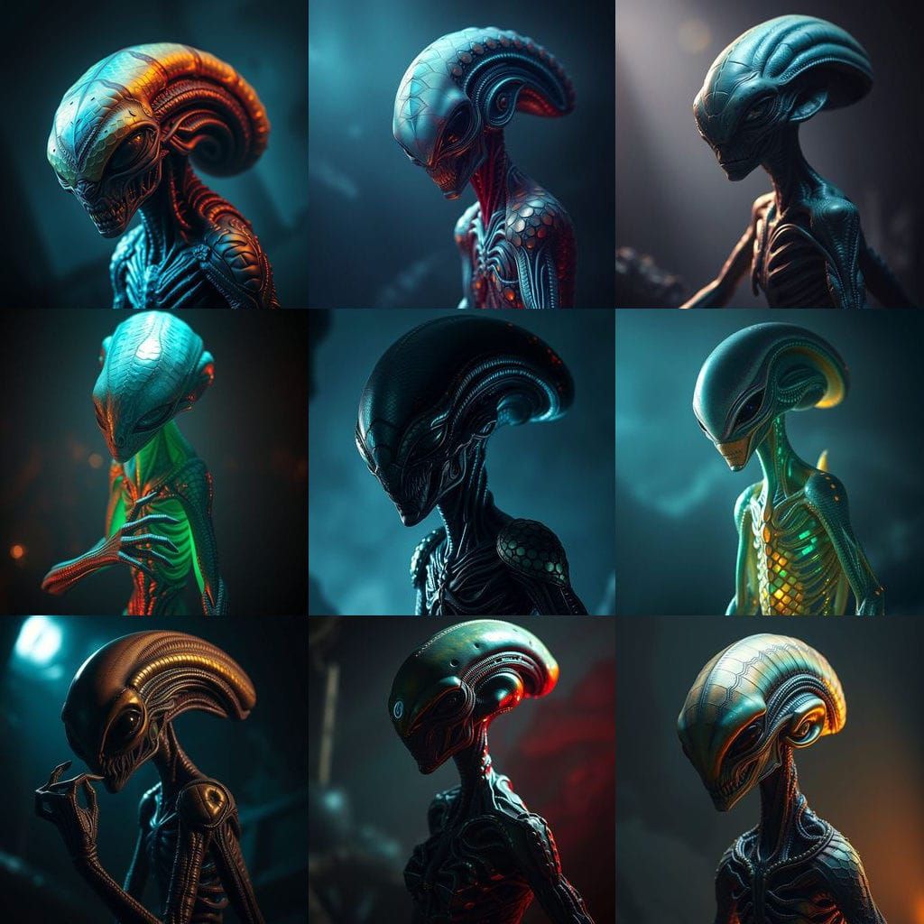 Surreal Alien Portrait in Ethereal Glow