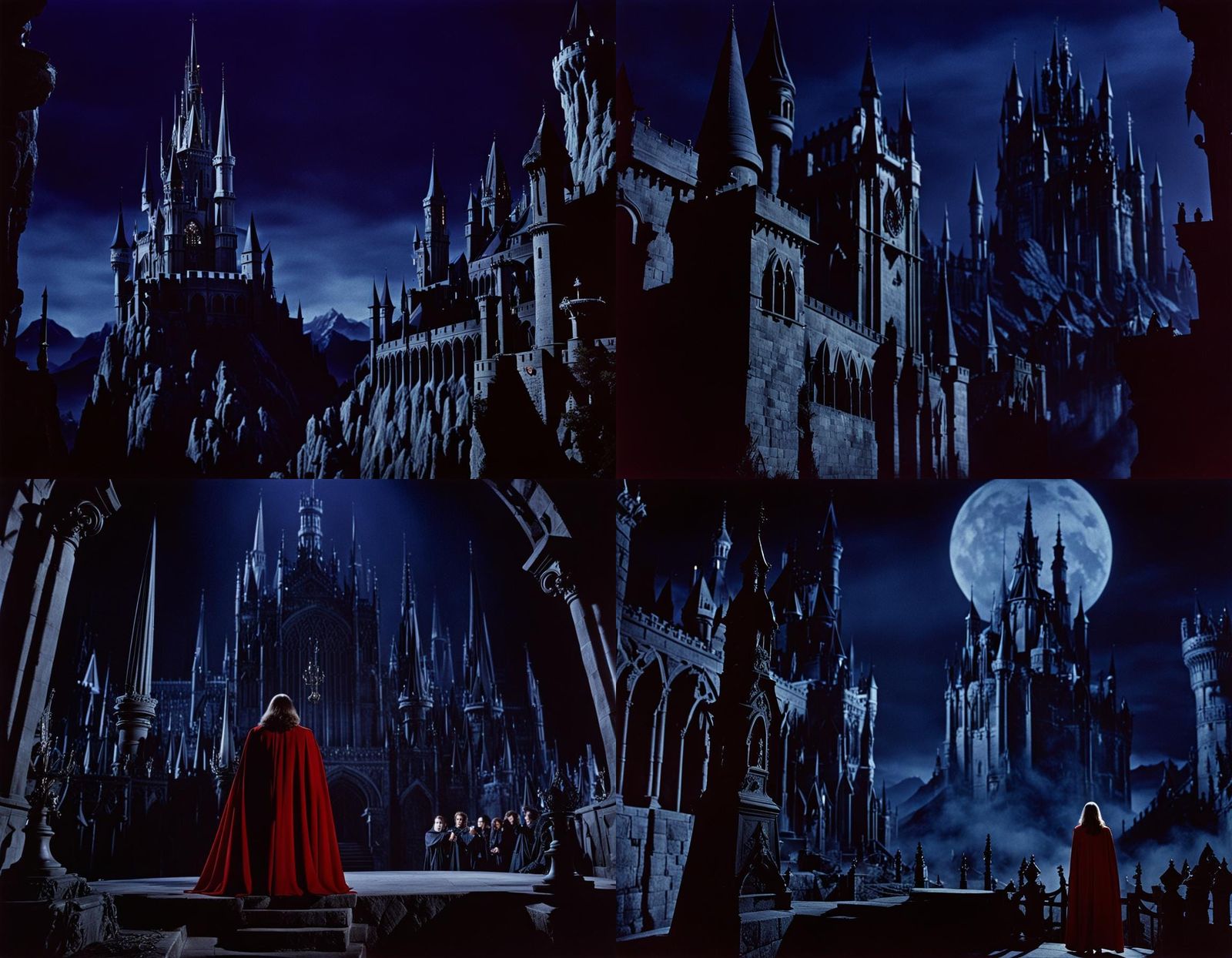 Gothic Horror Film Stills in Hammer Style