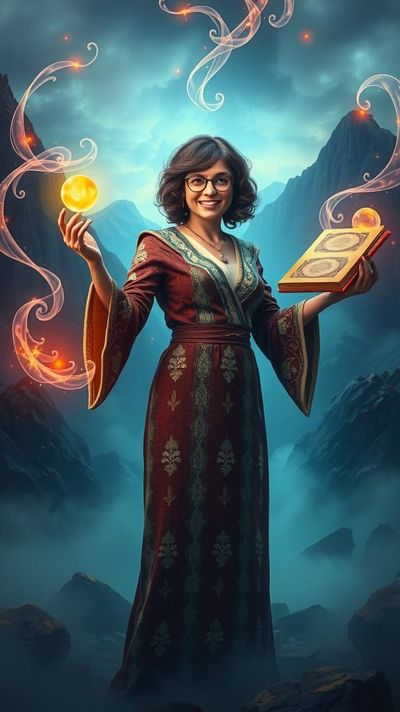 Velma Dinkley as a Powerful Sorceress in Hyper-Realistic Sur...