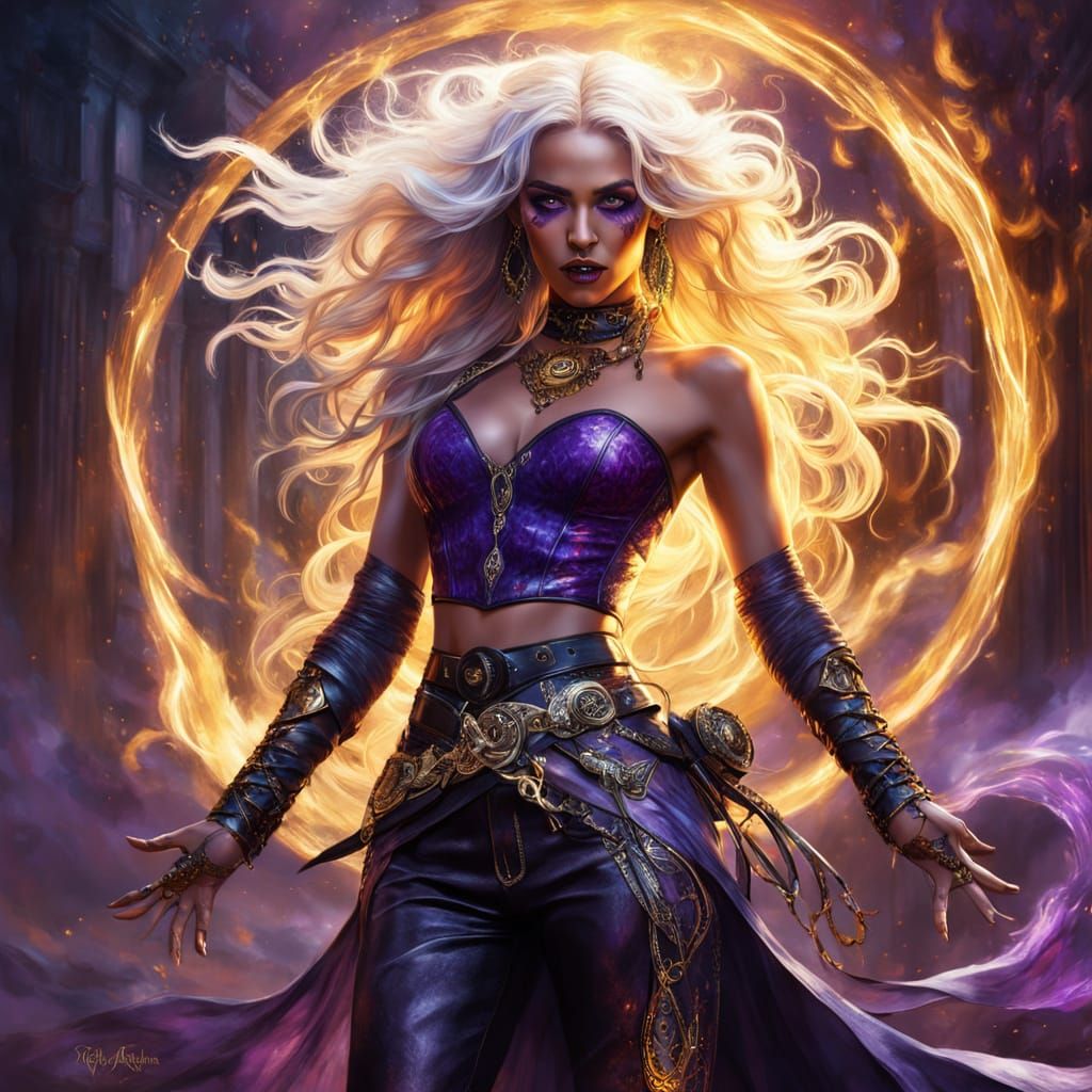 Mystical High Femme in Dark Fantasy Attire