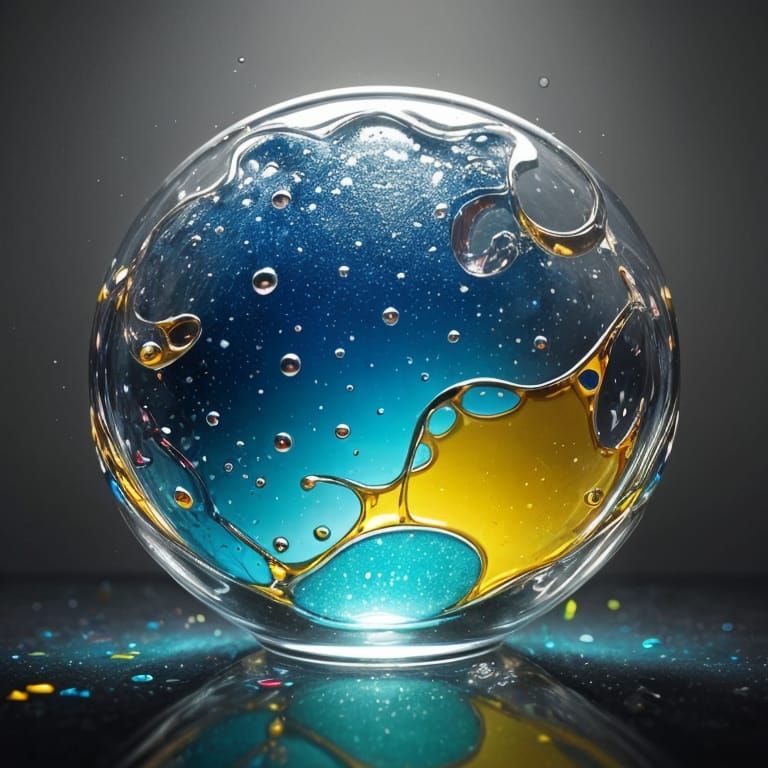 Vibrant Glass Figure with Intricate Enamel Design