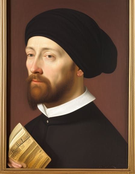 Jean Calvin Portrait in 16th Century Style