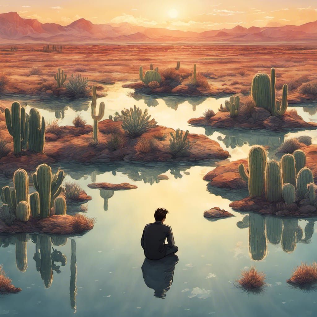 Nostalgic Reflection: Adult and Child in Sunset