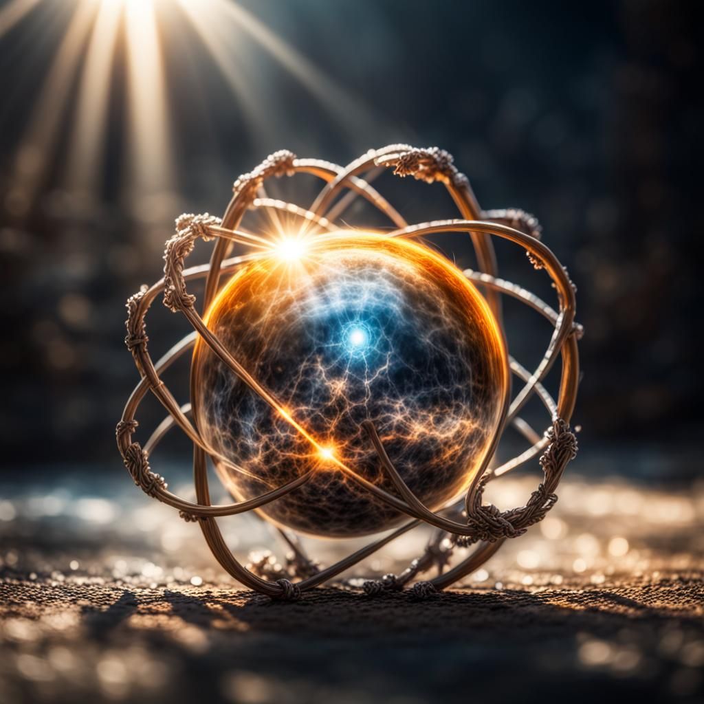 Hyperrealistic Sunlight Atom in Fantasy Style