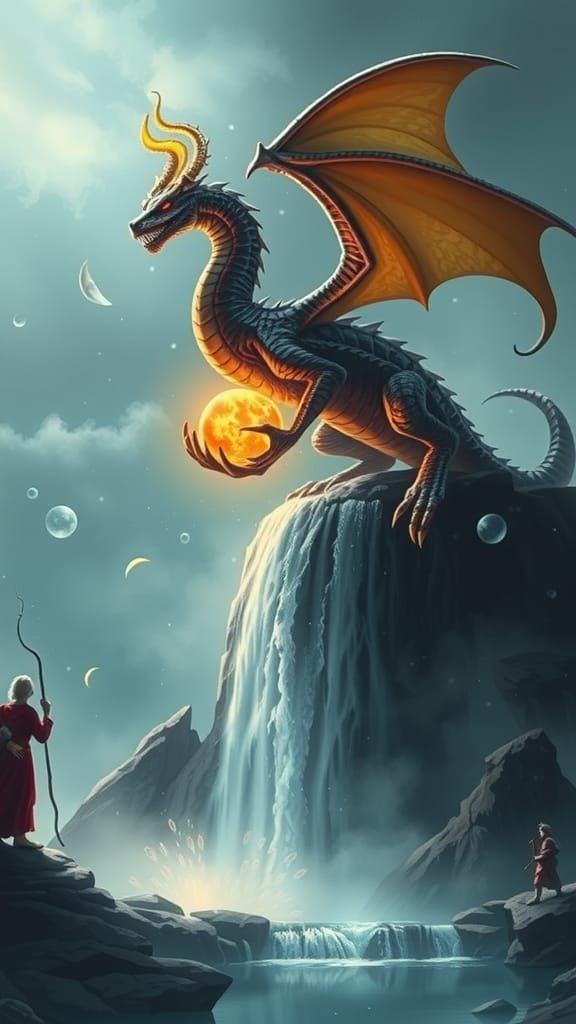 Dragon Guardian of the Waterfall