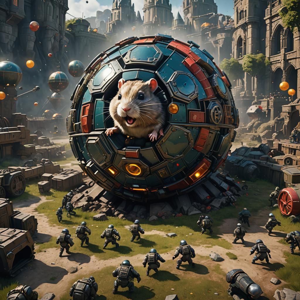 Armored Hamster Ball Crushes Military Forces