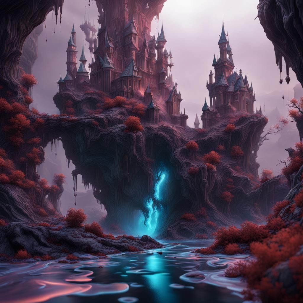 Fantastical Castle Concept Art in Deep Color