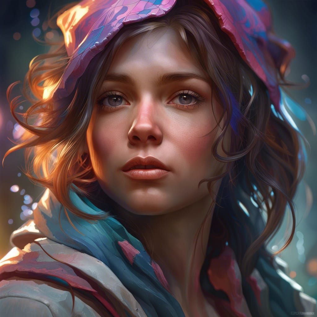 Hyperdetailed Portrait of a Girl in Art Nouveau Style