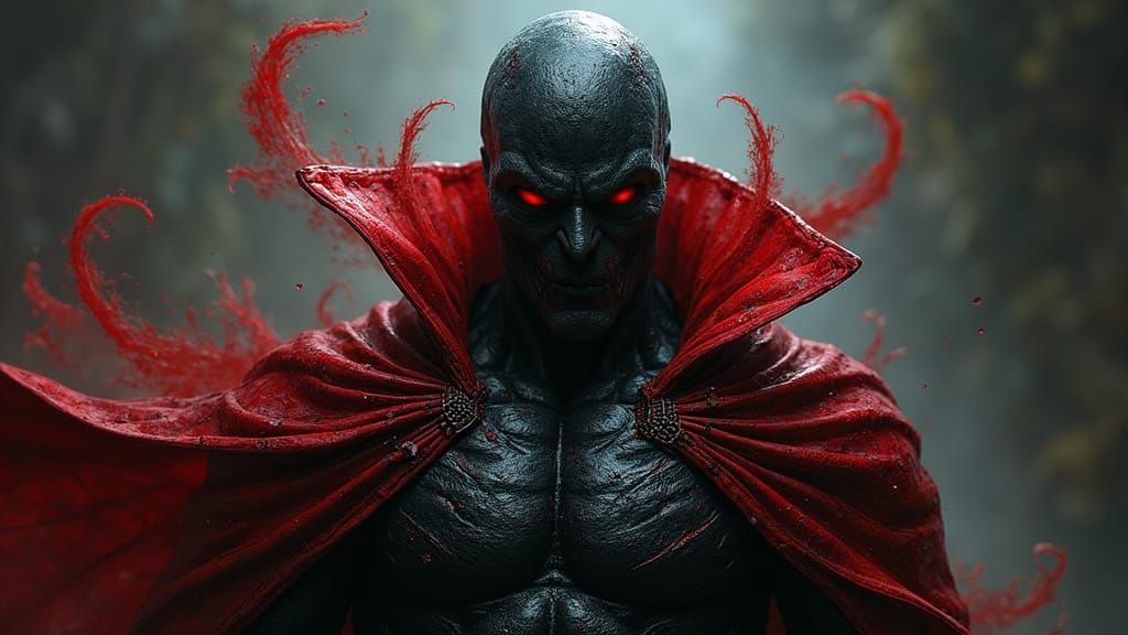 Sinister Spawn Portrait in Comic Book Style