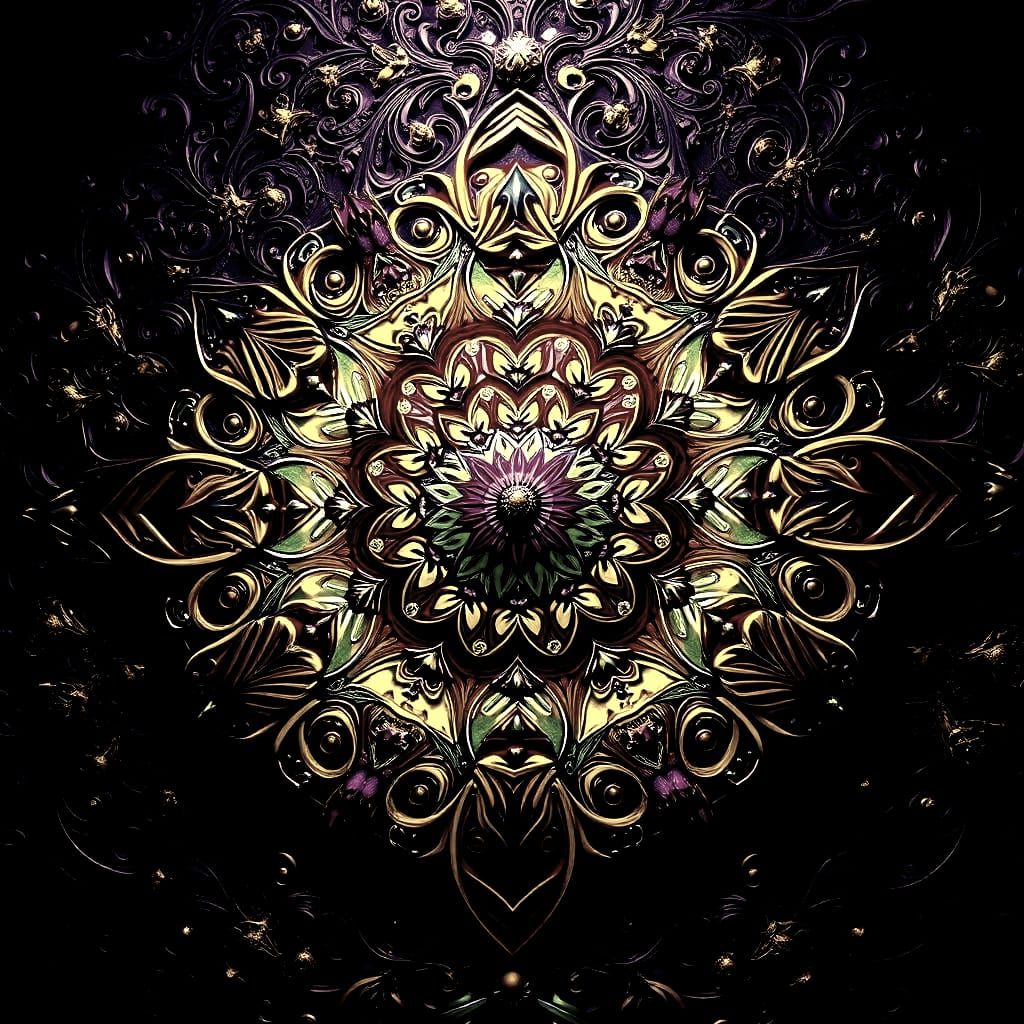 Victorian Kaleidoscope in Dark Fantasy Style