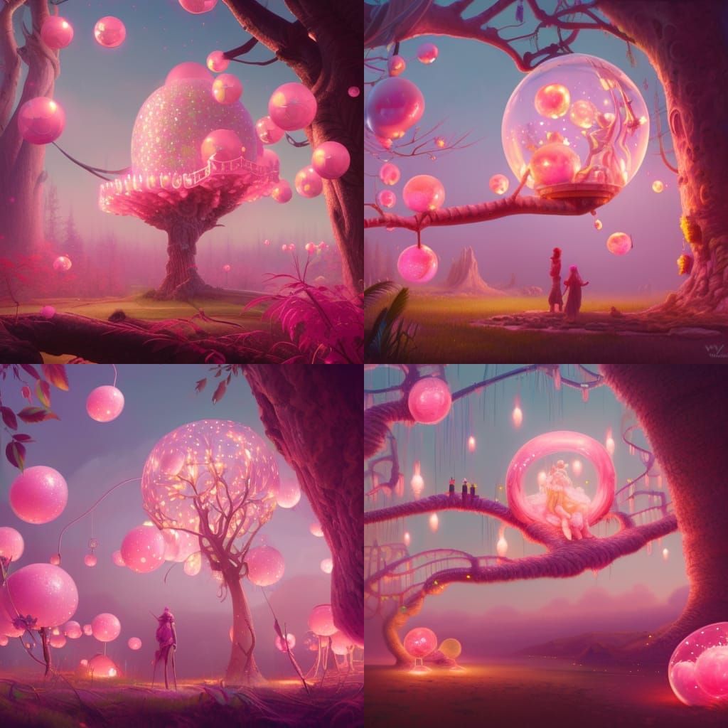 Pink Bubblegum Treehouse: A Sci-Fi Fantasy Masterpiece