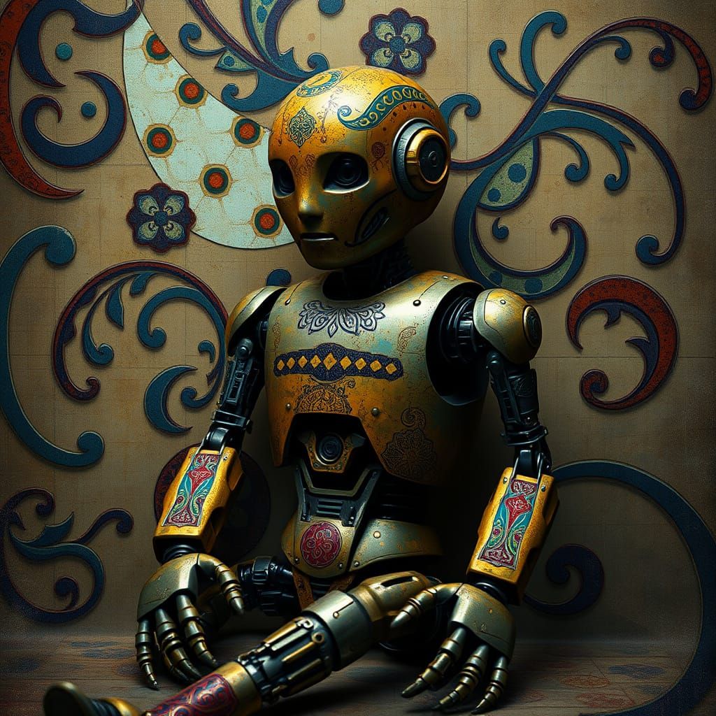surreal portrait robot...