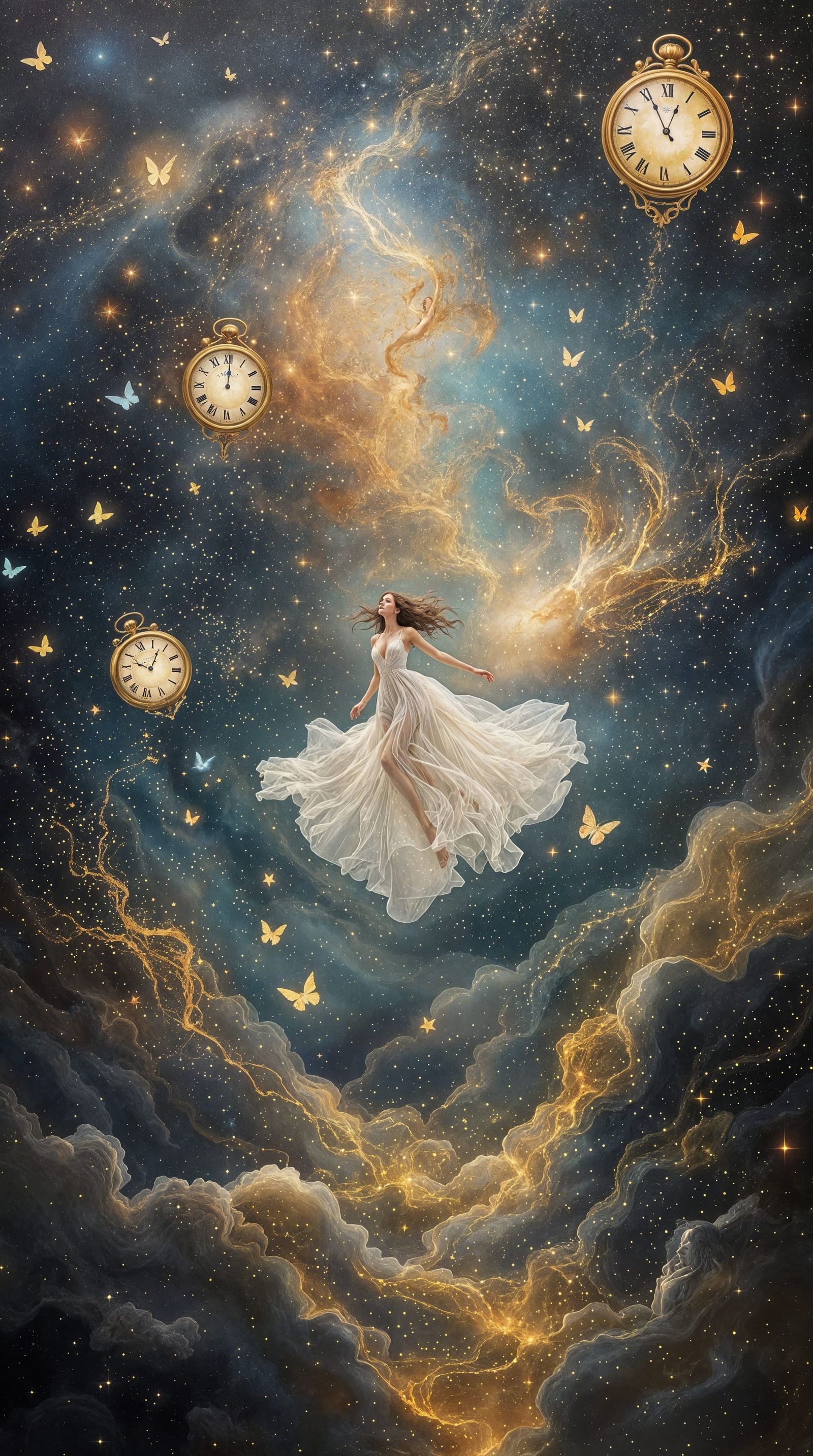 Dreamy Cosmic Time Traveler