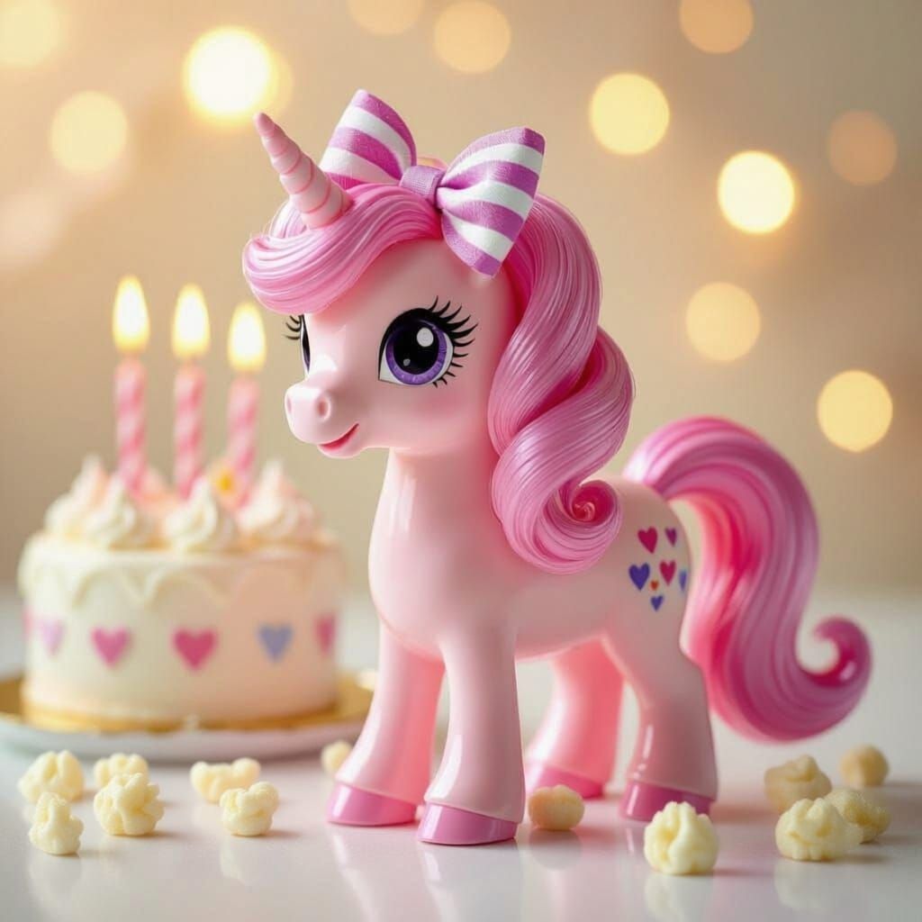 My Little Pony Toy with Heart Cutie Marks and Bow