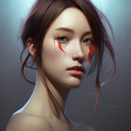 Amabiko Portrait in Art Nouveau Style