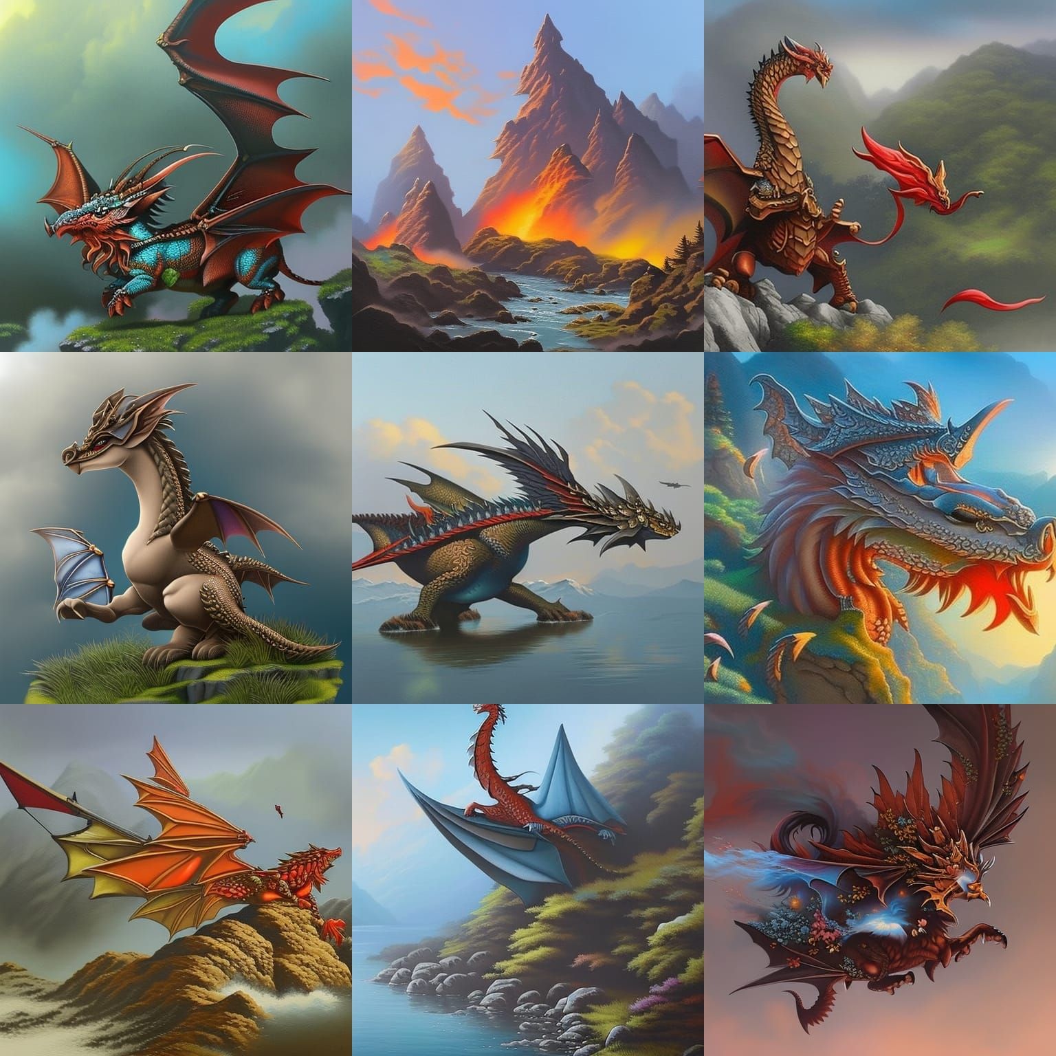 Baby Dragon: Photorealistic 3D Fantasycore Splash Art