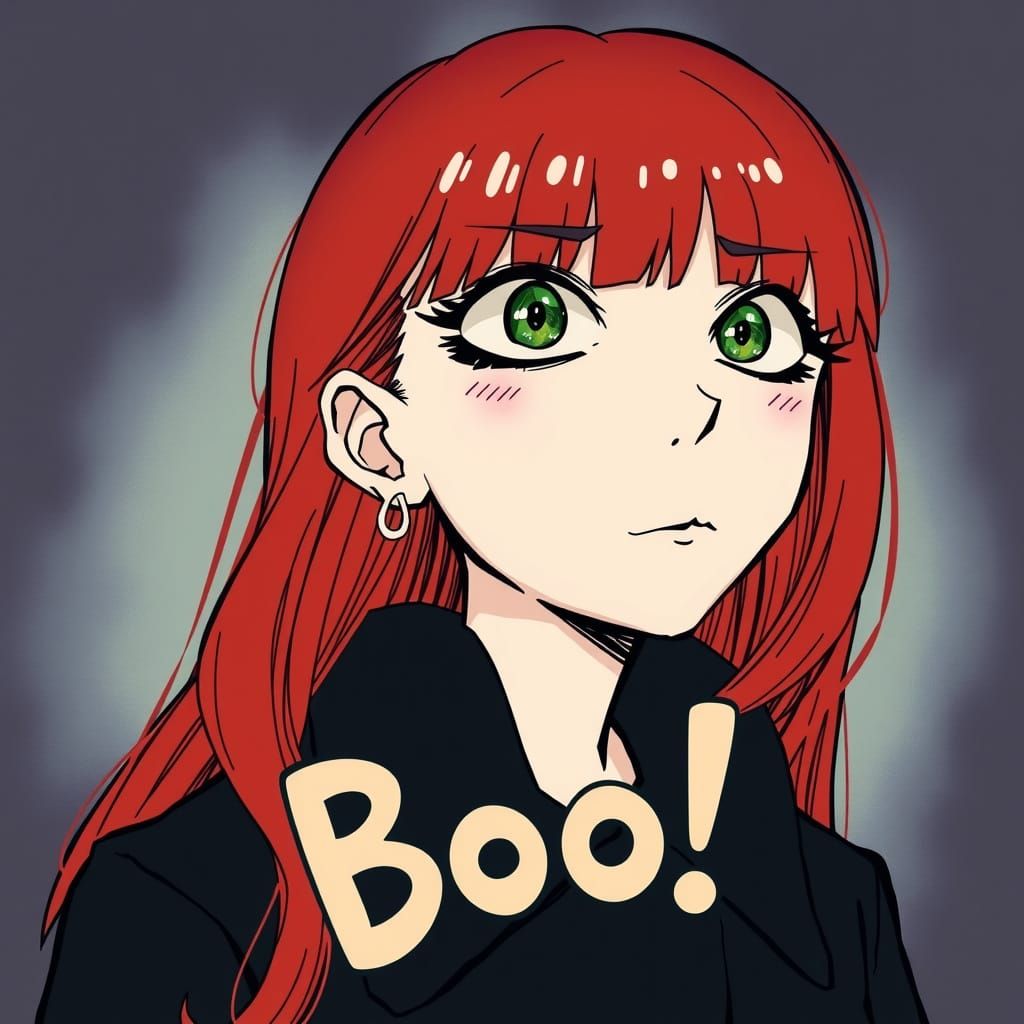 Mysterious Girl Smirks with a Haunting Word