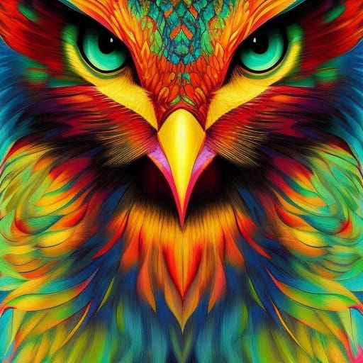 Hyperdetailed Owl Illustration in Cartoon Style