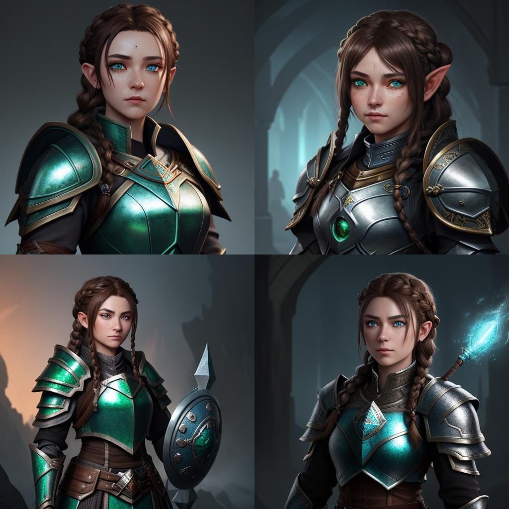 Halfling Cleric Casting Healing Magic, Fantasy Art