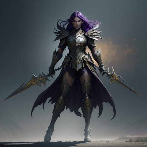 Dark Fantasy Armor Masterpiece in Shadowy Metal