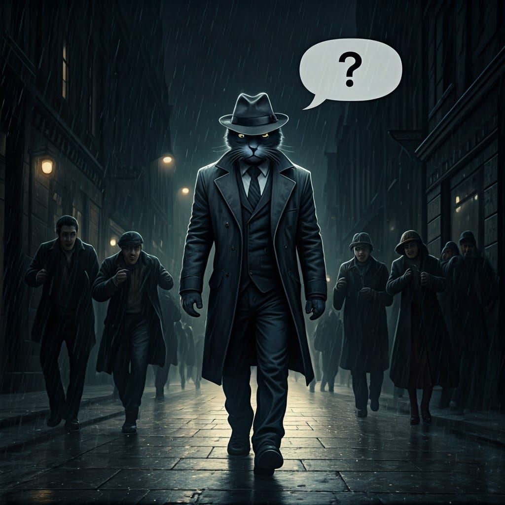 Blacksad's Confusing Walk: A Film Noir Scene