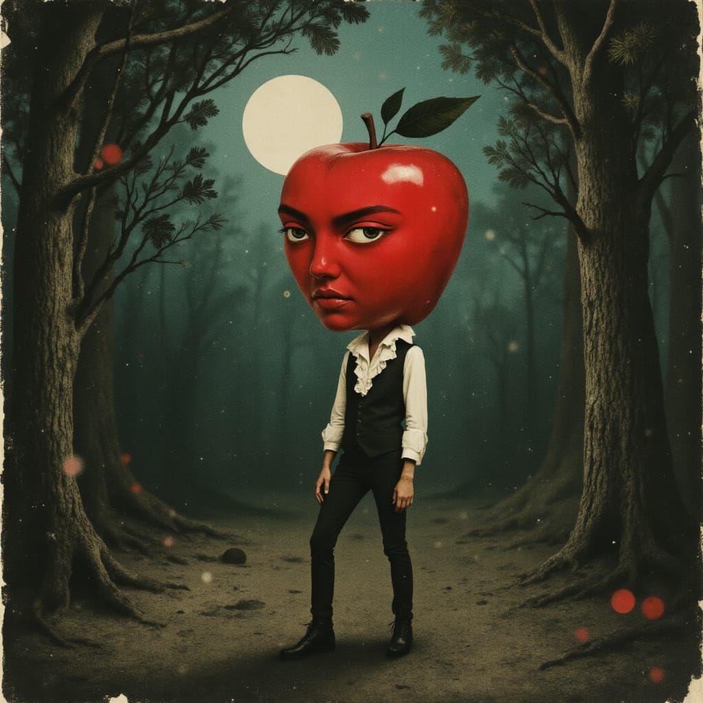 Apple Wizard Flamenco Dancer in Enchanted Forest