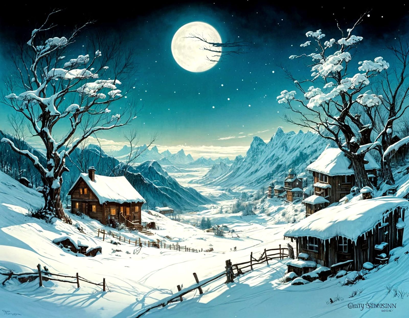 Enchanting Winter Landscape Art